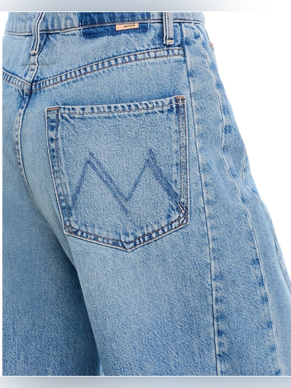 MOTHER The Pipe Dream Button Sneak High Rise Jeans in Leap At The Chance - Picture 5 of 9